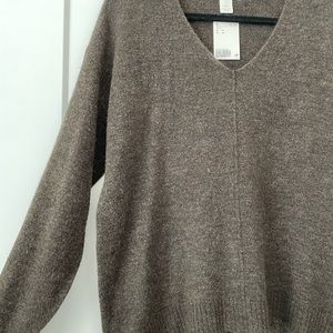 NWT Brown V Neck Sweater
